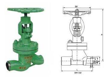 對焊式水封截止閥結構圖