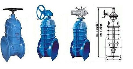 大口徑彈性座封閘閥Z545X結(jié)構(gòu)圖