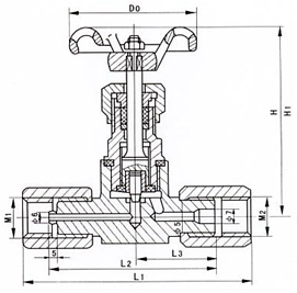 JJ.M1、JJ.M8壓力表截止閥結構圖